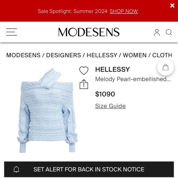 Melody Pearl Embellished Off the Shoulder Sweater - Picture 4 of 5